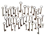 Antique Vintage Keys French Rusty Iron Key Mixed Collection Job Lot Doors Cupboard Drawer Rusty Door Lock c1880-1940's