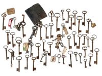 Antique Vintage Keys French Rusty Iron Key Mixed Collection Job Lot Doors Cupboard Drawer Rusty Door Lock c1880-1970's