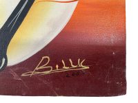 Alternative view of Vintage African Women Market Ladies In Traditional Dress Costume Acrylic Portrait Painting On Canvas Signed Billic circa 2002