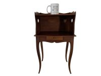 Alternative view of Vintage French Wooden Small Nightstand Sideboard Bedside Cabinet Rest Cupboard Small Storage Unit Wood Display c1960-70's