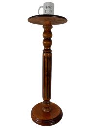 Alternative view of Vintage French Tall Heavy Plant Pot Stand Table Wooden Wood Side Plinth Flower Ornament Display Shelf Prop Tabouret c1970-80's