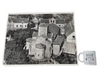 Alternative view of Vintage French Aerial Photo Print Tres-Sainte-Trinite Village Church Architecture Lapie Collection 7 Framing Display Photo c1950's