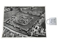 Alternative view of Vintage French Aerial Photo Print Archaeological Site Jublains Mayenne Architecture Lapie Collection 4 Framing Display Photo c1950's
