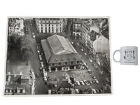 Alternative view of Vintage French Aerial Photo Print Place D Vieux Marche Architecture Lapie Collection 22 Framing Display Photo c1950's