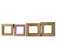 Alternative view of Vintage French Wood Wooden Picture Frames Mismatched Collection Of Four Empty Gold Black White Tones circa 1980-90's