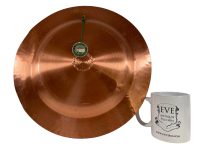 Alternative view of Vintage French Villedieu Large Copper Plate Tray Trivet Charger Wall Hanging Display circa 1980's