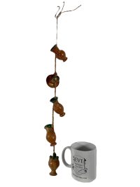 Alternative view of Vintage French Green Brown Provence Style Display Pot Pottery Hanging Ornament c1970-80???s