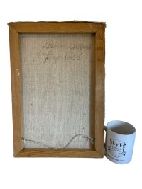 Alternative view of Vintage French Greek Orthodox Church Towers Oil Painting On Canvas Normandy circa 1970's