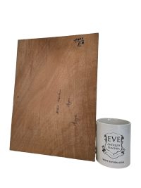 Alternative view of Vintage French Bird On Branch Study Acrylic Painting On Hardboard Wood Nieve Folk Art Picture Wall Hanging Art c1960-70's