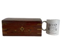 Alternative view of Vintage Indian Ornately Brass Inlaid Wooden Jewellery Treasure Chest Wood Knick Knack Letter Jewelry Storage Box circa 1960-70's