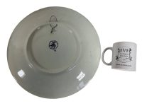 Alternative view of Vintage Dutch Original Blauw Delfts Handmade White Blue Extra Large Dinner Plate Hanging Wall Display Sailing Ships circa 1950-60's