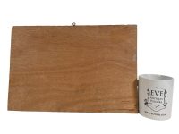 Alternative view of Vintage French Town New Church Juvigny Le Tetre Painting Acrylic Trees Countryside On Wood Board Meneec c1960-70's