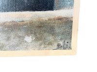 Alternative view of Vintage French Woman In Traditional Dress Costume Acrylic Portrait Painting On Wood Signed Bellet circa 1950-60's