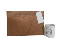 Alternative view of Vintage French Town Church Cathedral Cows Painting Acrylic Trees Countryside On Wood Board Poulain c1964