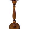Vintage French Traditional Plant Stand Wooden Brown Display Rest Plinth Seating Plant Pot Side Small Table Tabouret c1980's