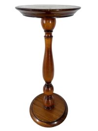 Vintage French Traditional Plant Stand Wooden Brown Display Rest Plinth Seating Plant Pot Side Small Table Tabouret c1980's