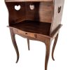 Vintage French Wooden Small Nightstand Sideboard Bedside Cabinet Rest Cupboard Small Storage Unit Wood Display c1960-70's