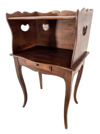 Vintage French Wooden Small Nightstand Sideboard Bedside Cabinet Rest Cupboard Small Storage Unit Wood Display c1960-70's