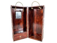 Vintage French Home Made Carry Case Jewellery Box Vanity Box With Mirror Portable Chest Display Jewelry Treasure circa 1970-80's