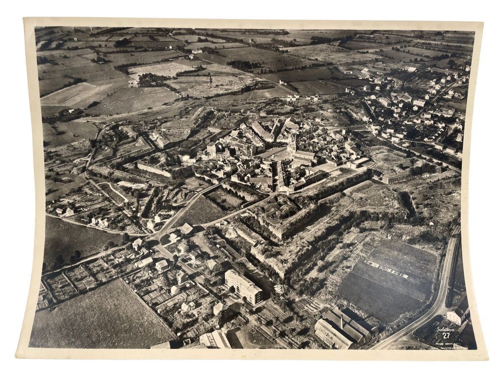 Vintage French Print French Town On Roman Fort Scolatheque Collection 27 Framing Display Photo Prints c1950’s