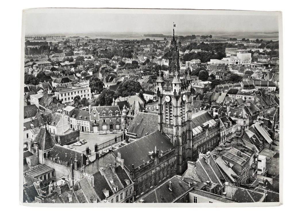 Vintage French Aerial Photo Print Eglise Church Architecture Lapie Collection 19 Framing Display Photo c1950’s