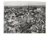 Vintage French Aerial Photo Print Eglise Church Architecture Lapie Collection 19 Framing Display Photo c1950's