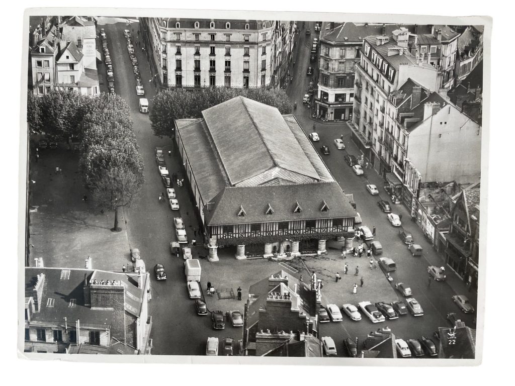 Vintage French Aerial Photo Print Place D Vieux Marche Architecture Lapie Collection 22 Framing Display Photo c1950’s