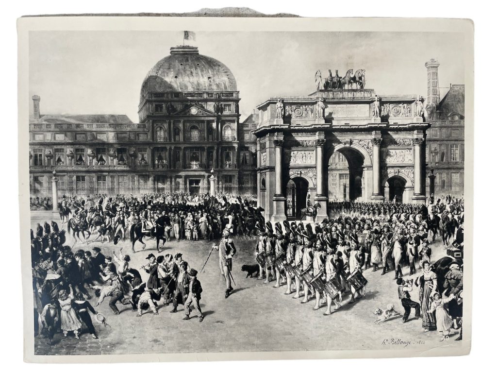 Vintage French Print Bellange Military Parade Scolatheque Collection 40 Cliche Giraudon Prints c1950’s