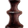Vintage French Rustic Wooden Wood Stand Corner Shelf Wall Hanging Display Shelfs Storage circa 1970's