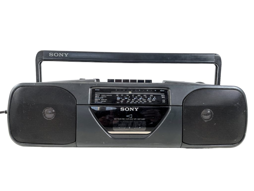 Vintage Sony Portable Radio Cassette CFS-201L Hi-Fi Battery Mains circa 1980-90’s