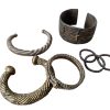 Vintage African Mixed Lot Jewellery Niger Baoul?? Dogon Bronze Brass Manilla Bracelets Bangles Rings Tribal Jewelry c1960's