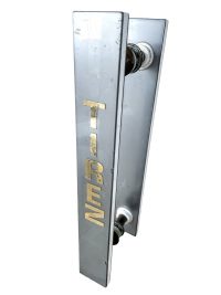 Vintage French Shop Door Push Pull Tirez Poussez Handle Metal Door Handles Plates Handle Plate Exterior Hardware circa 1970-1980's