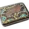Antique French Columbia Record Player Gramophone Needle Tin Canister Box circa 1910-20's