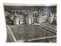 Vintage French Aerial Photo Print Chateau De Chambord Lapie Collection 24 Framing Display Photo Prints c1950's