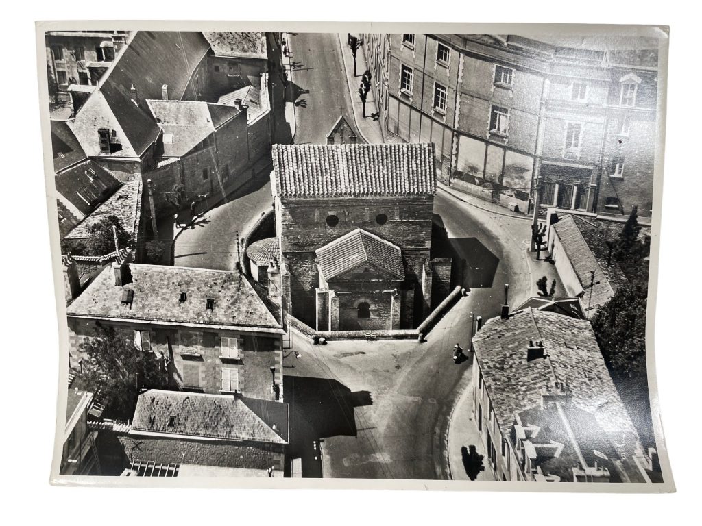 Vintage French Aerial Photo Print Village Church Architecture Lapie Collection 6 Framing Display Photo Prints c1950’s