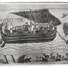 Vintage French Photo Print Bayeux Tapestry Boat Lapie Collection 13 Framing Display Photo c1950's