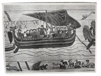 Vintage French Photo Print Bayeux Tapestry Boat Lapie Collection 13 Framing Display Photo c1950's