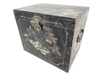 Antique Chinese Wooden Tea Box Jewellery Jewelry Trinket Storage Box Container Chest Worn Treasure Hidey Hole c1910-20's