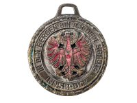 Antique Austrian Innsbruck Mountain Medallion Protector Pendant Medal Necklace Trophy Award c1920's