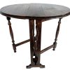 Antique French Small Oval Folding Side Table Compact Stand Display Plant Pot Plinth Display Tabouret Sellette c1910-20's