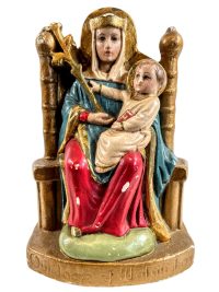 Vintage English Our Lady Of Watsinaham Mary Maria Christ Figurine Damaged Catholic Christian Religious Icon circa 1940-50’s