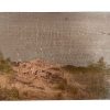 Antique French Beach Sand Dunes "Hidden Moments" Oil Painting On Wood Board Wall Decor Decoration c1900's