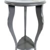 Vintage French Refurbished Grey Double Plant Stand Plinth Table Wooden Side Flower Pot Ornament Display Tabouret Sellette c1960-70's