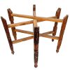 Vintage Medium Large Moroccan Arabian Ornate Wooden Folding Table Tray Legs Support Stand Plinth Dark Wood circa 1970-80's