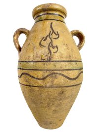 Vintage Moroccan Olive Oil Storage Pot Flask Vase Decanter Pottery Clay Arabian Theme Earthware Earth Tone Tribal Desert c1950-60’s