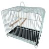 Vintage French Small Sage Green Bird Cage Birdcage Metal House Home Prop Display Decor circa 1980-90's