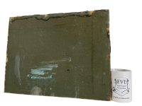 Alternative view of Vintage French House In The Woods Painting Oil Acrylic Trees Countryside On Wood Board Nieve c1960-70's