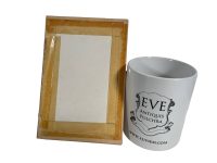 Alternative view of Vintage French Small Tiny Framed Sailing Boat Seascape Painting Oil Normandy Brittany On Card c1960-70's