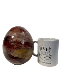 Alternative view of Vintage French Painted Inside Clear Glass Egg Ornament circa 1970-80's