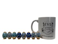 Alternative view of Vintage Ceramic Tiny Small Ceramic Decorated Egg Decorative Ornaments x 8 Collection Job Lot c1980-90's